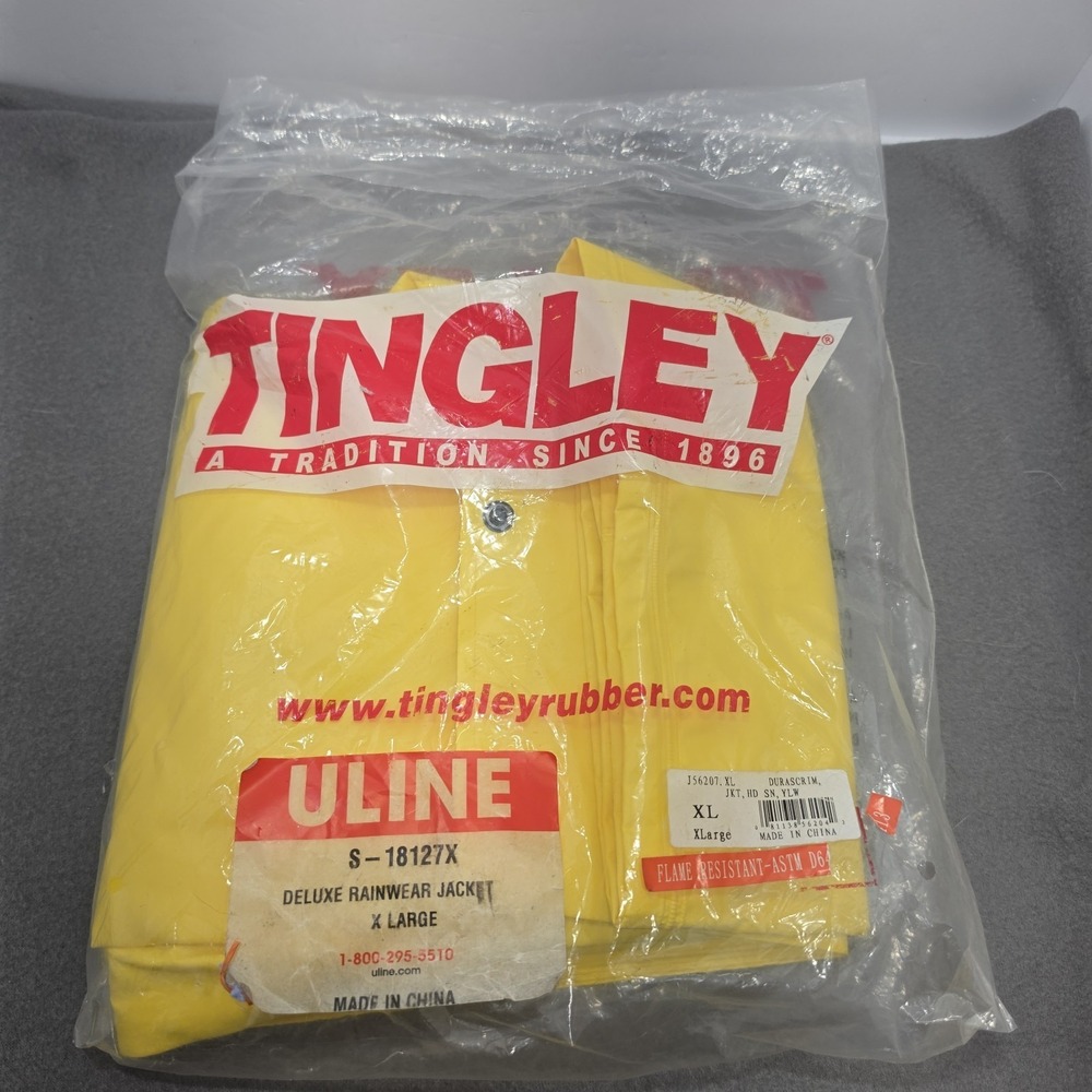 Tingley S-18127X Deluxe Rain Wear Jacket Men's XL Flame Resistant. J